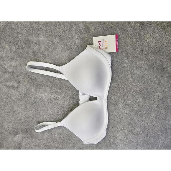 New Maidenform Girls Padded Contour Bra Color White Size 30A - Picture 1 of 2